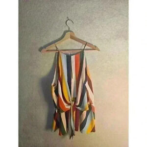Color stripe halter. Sneak peak back.